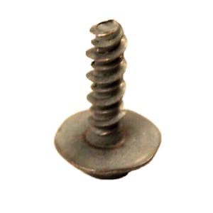 A metal screw with a hole in the center.