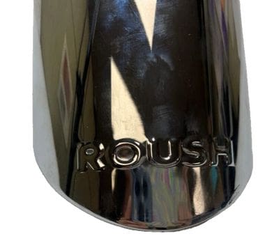 A close up of the word roush on the side of a car.