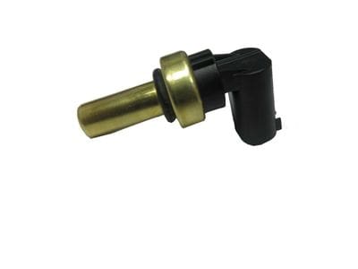 A gold and black tire pressure sensor.