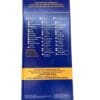 A blue and yellow brochure with some information