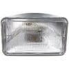 A rectangular light with a clear lens.